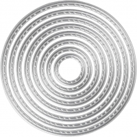 Skære- og prægeskabelon, cirkler, diam. 1,5-7 cm, 1stk./ 1 stk.