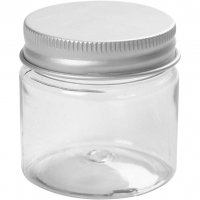 Plastdåse med låg, H: 45 mm, diam. 44 mm, 50 ml, 10 stk./ 1 pk.