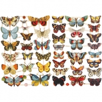Glansbilleder, sommerfugle, 16,5x23,5 cm, 2ark/ 1 pk.