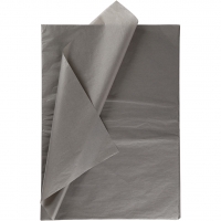 Silkepapir, ark 50x70 cm, 14 g, mørk grå, 10 ark/ 1 pk.