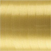 Gavebånd, B: 10 mm, blank, guld, 250m/ 1 rl.