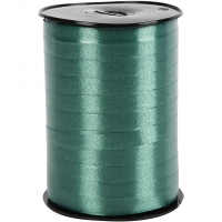 Gavebånd, B: 10 mm, blank, mørk grøn, 250m/ 1 rl.