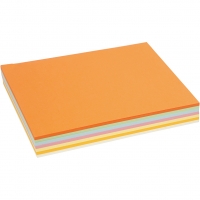 Pastel karton, A4, ark 210x297 mm, 160 g, pastelfarver, 210ass. ark/ 1 pk.
