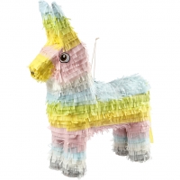Piñata, str. 39x13x55 cm, pastelfarver, 1stk./ 1 stk.