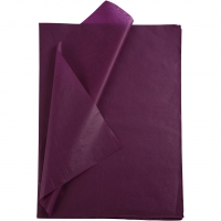 Silkepapir, ark 50x70 cm, 17 g, bordeaux, 25ark/ 1 pk.