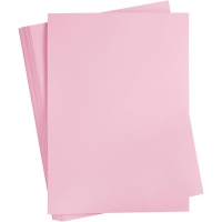 Karton, A2, ark 420x594 mm, 180 g, lys pink, 100ark/ 1 pk.