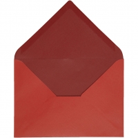 Kuvert, kuvert str. 11,5x16 cm, 100 g, rød/vinrød, 10stk./ 1 pk.