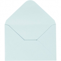 Kuvert, kuvert str. 11,5x16 cm, 110 , lyseblå, 10stk./ 1 pk.