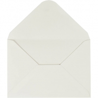 Kuvert, kuvert str. 11,5x16 cm, 110 , råhvid, 10stk./ 1 pk.