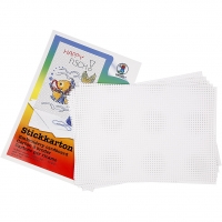 Sykarton, str. 23x33 cm, 3x3 huller pr. cm, hvid, 10 ark/ 1 pk.
