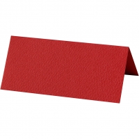 Bordkort, str. 9x4 cm, 220 g, rød, 10stk./ 1 pk.
