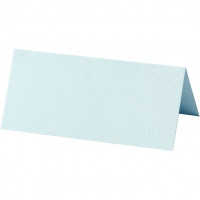 Bordkort, str. 9x4 cm, 220 g, lyseblå, 10stk./ 1 pk.