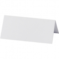 Bordkort, str. 9x4 cm, 220 g, hvid, 20stk./ 1 pk.