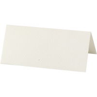Bordkort, str. 9x4 cm, 220 g, råhvid, 20stk./ 1 pk.