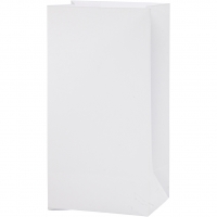 Papirposer, H: 17 cm, str. 6x9 cm, 80 g, hvid, 10stk./ 1 pk.