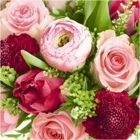 Servietter, Blomster, str. 33x33 cm, 20 stk./ 1 pk.