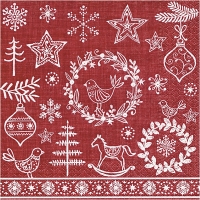 Servietter, julehygge, str. 33x33 cm, 20 stk./ 1 pk.