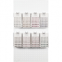 Rhinsten, rund kegle, str. 6+8+10 mm, ass. farver, 8x10 pk./ 1 pk.