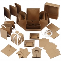 Explosion box, str. 7x7x7,5+12x12x12 cm, natur, 1stk./ 1 stk.