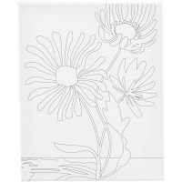 Malerlærred med print, Store blomster, D: 1,6 cm, str. 24x30 cm, 360 g, 1stk./ 1 stk.