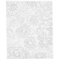 Malerlærred med print, Blomster, D: 1,6 cm, str. 24x30 cm, 360 g, 1stk./ 1 stk.