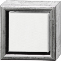 Canvas med ramme, D: 3 cm, str. 14x14 cm, 360 g, hvid, 6 stk./ 1 pk.