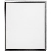 Canvas med ramme, D: 3 cm, str. 54x64 cm, 360 g, antik sølv, hvid, 1 stk.