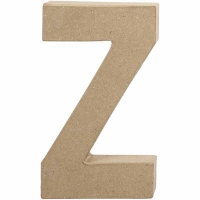 Bogstav, Z, H: 20,2 cm, B: 11,2 cm, tykkelse 2,5 cm, 1 stk.