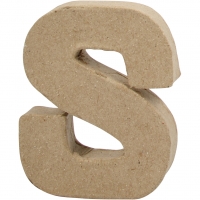 Bogstav, S, H: 10 cm, B: 8 cm, tykkelse 1,7 cm, 1 stk.