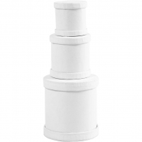 Tromme&aelig;sker, str. 4x4 + 5x5 + 6,5x7 cm, hvid, 1 s&aelig;t