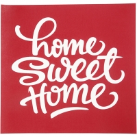 Screen stencil, home sweet home, 20x22 cm, 1ark/ 1 ark