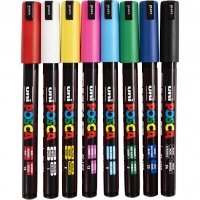Posca Tusch, nr. PC-1MR, streg 0,7 mm, extra-fine, 8 stk./ 1 stk.