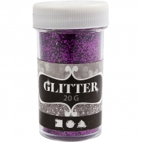 Glitter, lilla, 20g/ 1 ds.