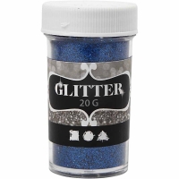 Glitter, blå, 20g/ 1 ds.