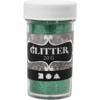 Glitter, grøn, 20g/ 1 ds.