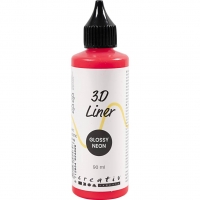 3D Liner, blank, halvd&aelig;kkende, neon pink, 90 ml/ 1 fl.