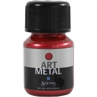 Hobbymaling Metallic, lavarød(5112), 30ml/ 1 fl.