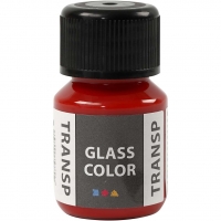 Glass Color Transparent, rød, 30ml/ 1 fl.