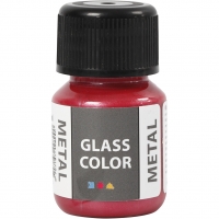 Glass Color Metal, rød, 30ml/ 1 fl.