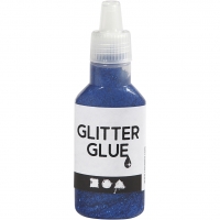 Glitterlim, mørk blå, 25ml/ 1 fl.