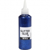 Glitterlim, mørk blå, 118ml/ 1 fl.