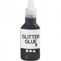 Glitterlim, sort, 25ml/ 1 fl.