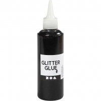 Glitterlim, sort, 118ml/ 1 fl.