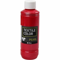 Textile Color, perlemor, rød, 250ml/ 1 fl.