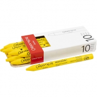 CARAN D’ACHE Neocolor I, L: 10 cm, tykkelse 8 mm, yellow (010), 10stk./ 1 pk.