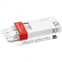 CARAN D’ACHE Neocolor II, L: 10 cm, white (001), 10stk./ 1 pk.