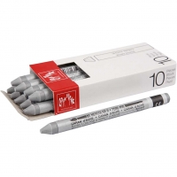 CARAN D’ACHE Neocolor II, L: 10 cm, tykkelse 8 mm, silver (498), 10stk./ 1 pk.