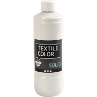 Textile Solid, dækkende, dækhvid, 500ml/ 1 fl.