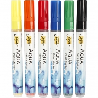 SOLO GOYA Aqua Paint Marker, ass. farver, 6stk./ 1 pk.