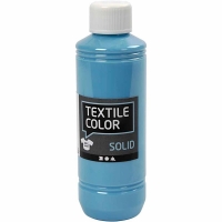 Textile Solid, dækkende, turkisblå, 250ml/ 1 fl.